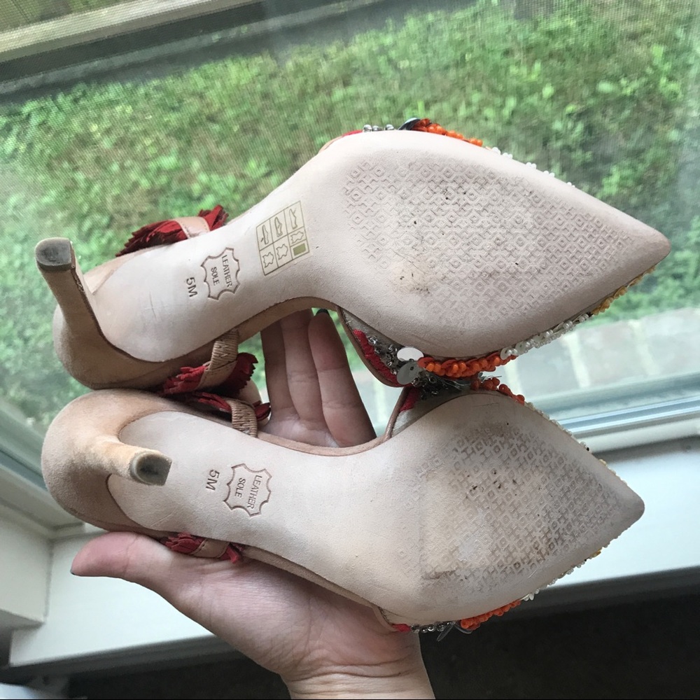 NWB Tory Burch Isle Slingback Pump heels beaded - Picture 5 of 6